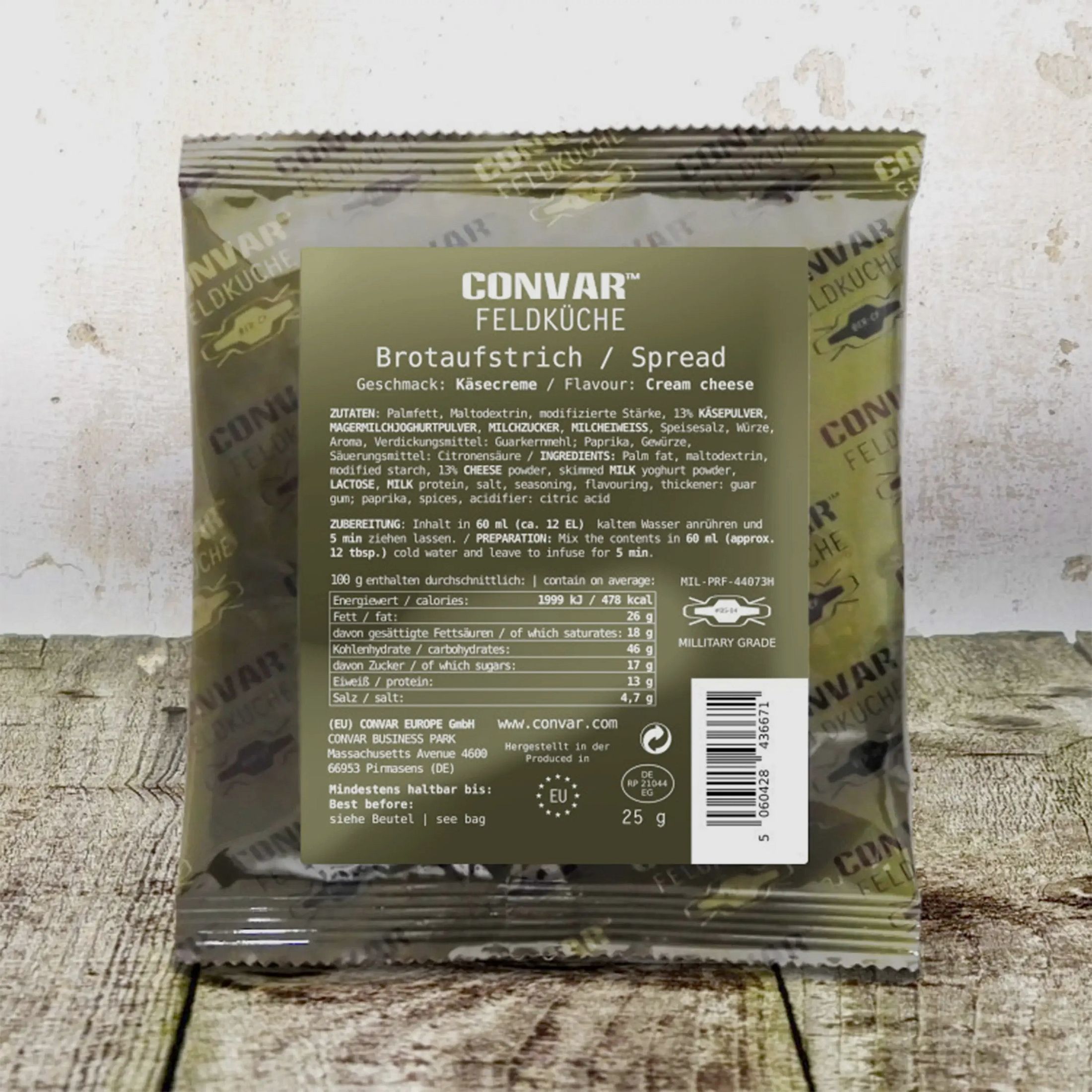 CONVAR Feldküche CONVAR Feldküche Brotaufstrich Käse-Creme 25 g