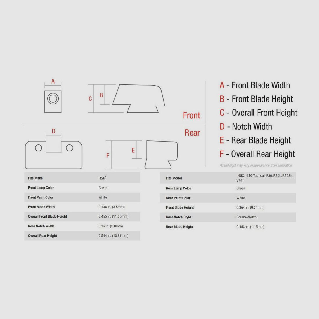 Mirino Trijicon B&T Verde S H&K P30/45/VP/SFP