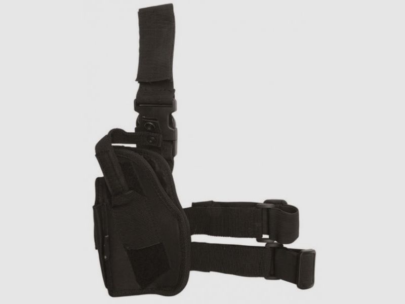 DEEP PULL HOLSTER THIGH HOLSTER ADJUSTABLE - BLACK - LEFT