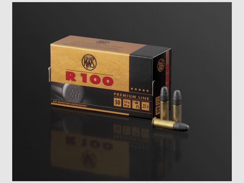RWS R 100 .22lr rimfire cartridges