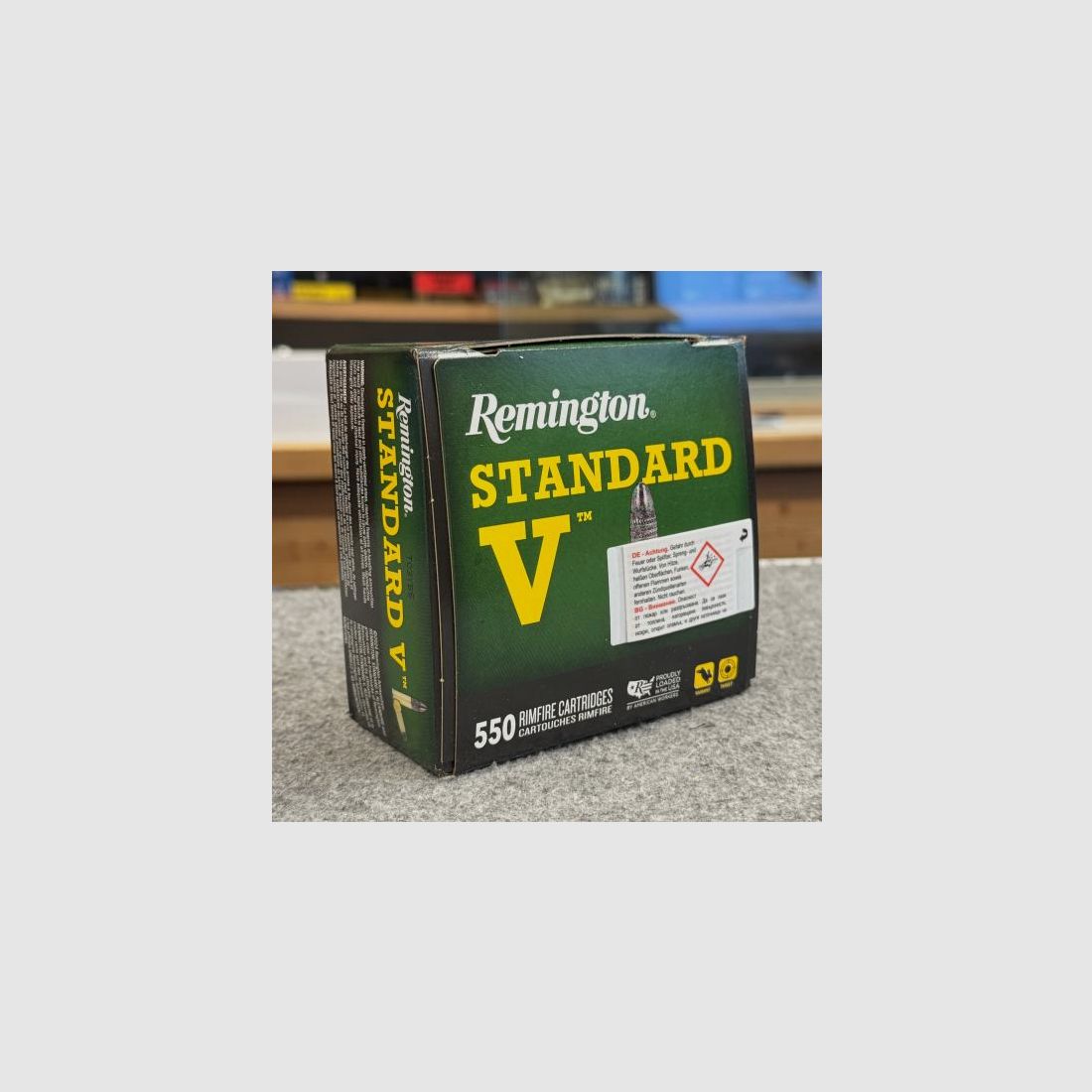 Remington .22 lfB. proiettile piombo a testa tonda munizioni standard per carabina calibro ridotto V 38grs. - 550 pz.
