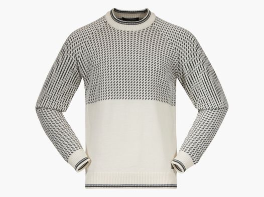 Bergans Alvdal Pull en Laine Homme Blanc Vanille/Gris Foncé XL