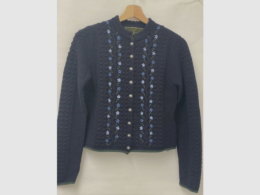 fei scho schee chaqueta de punto tradicional en azul marino/azul