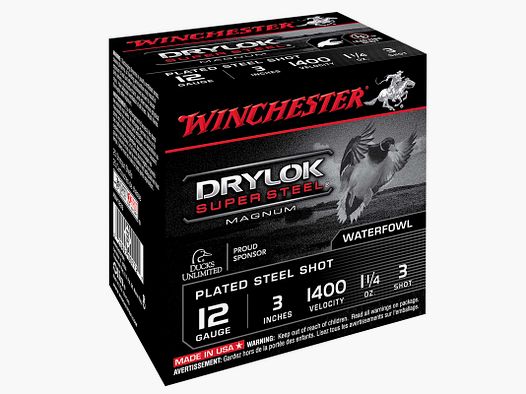 Winchester Drylock Super Steel .12/76 35g #3 (3.5mm) 25 cartridges