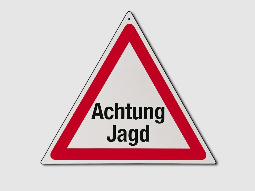 Warnschild Warndreieck Achtung Jagd
