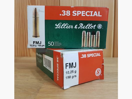 SELLIER & BELLOT MUNITIE VOOR REVOLVER KAL.38 SPECIAL FMJ