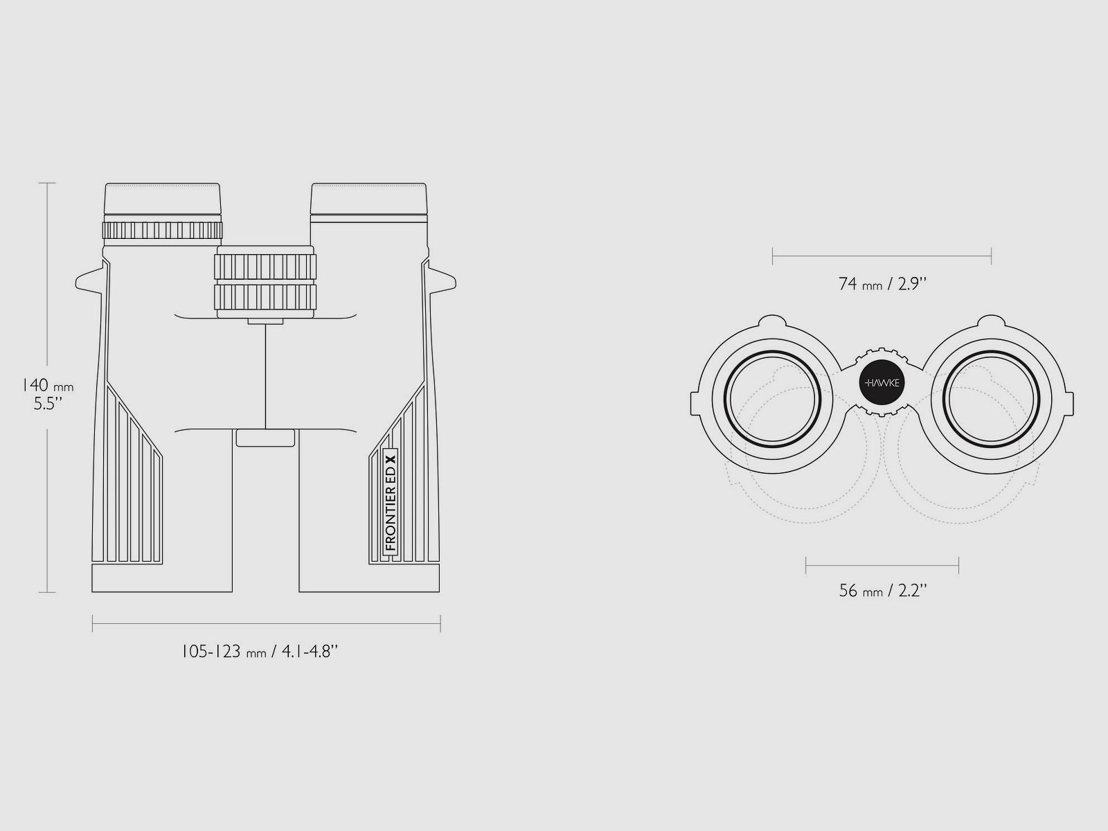 HAWKE 38013 Frontier HD X 10x42 binoculars with strap and carrying case Birdwatcher