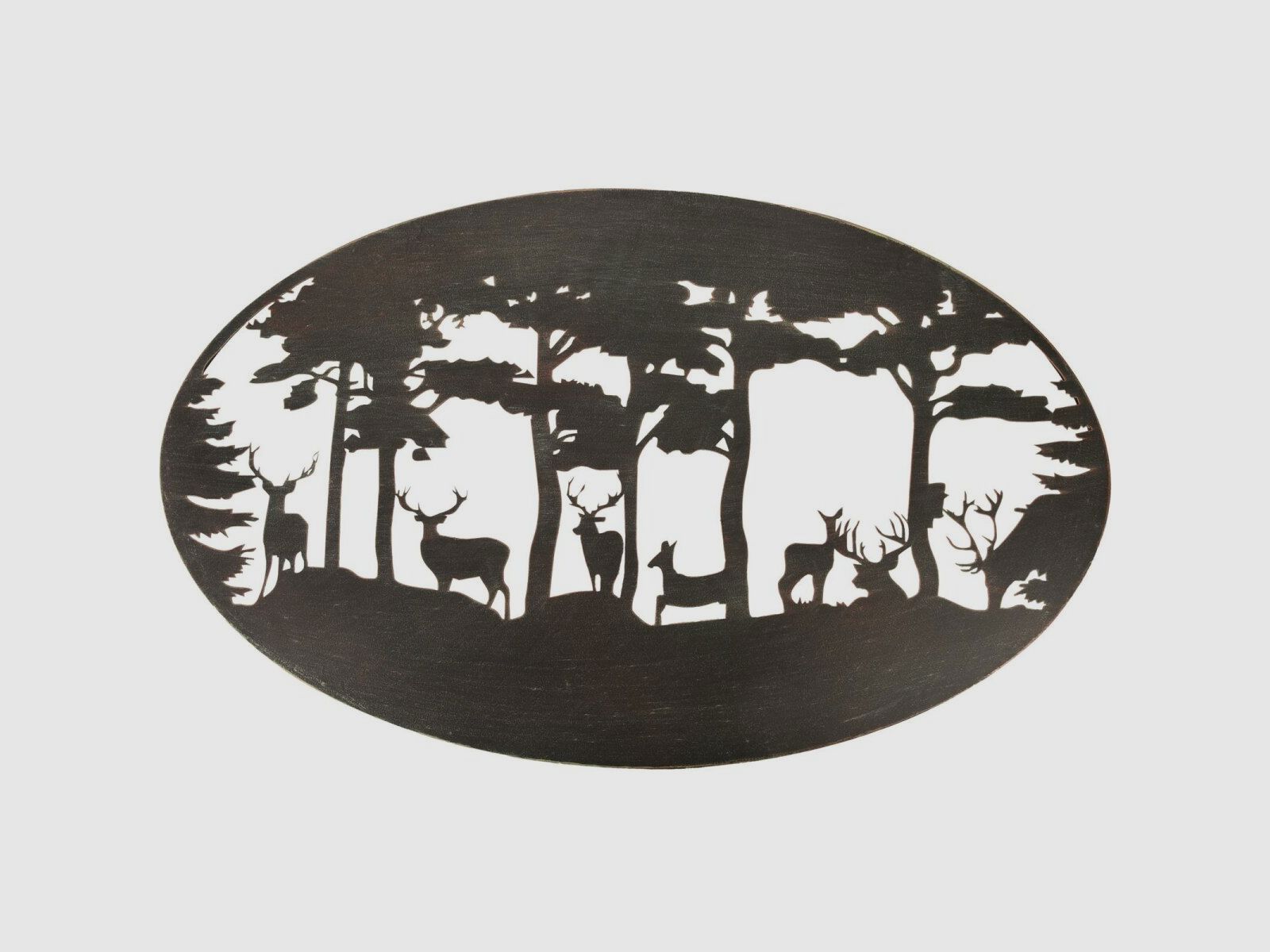 Lovergreen Dekoration Motiv Wanddekoration Metall Hirschherde im Wald