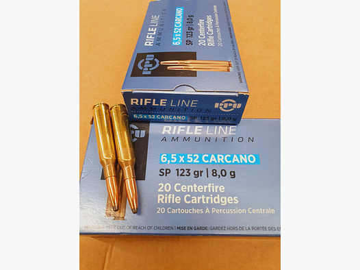 6,5x52 Carcano/123 grs. Teilmantel PPU 20 stk.