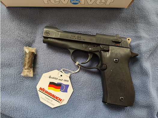 Weihrauch HW 94 Cal. 9 mm R blank NC blued Arminius revolver pistol OVP