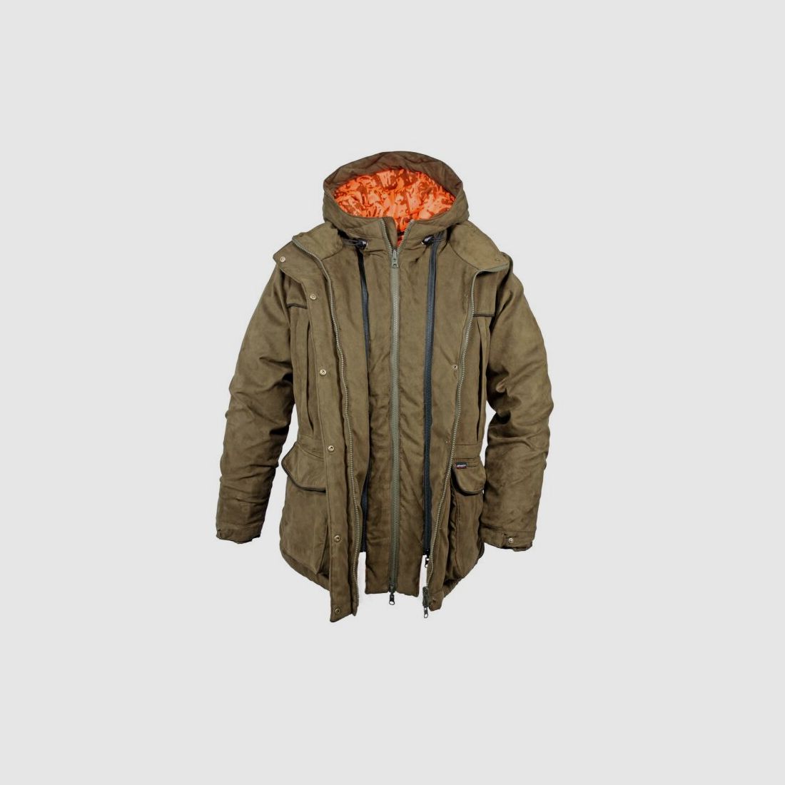 Hubertus Damen Wendejacke Janus Oliv/Orange