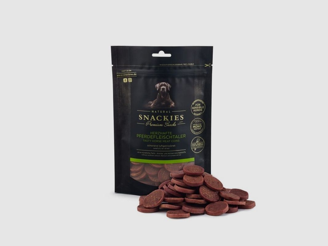 Snackies Hundesnack Herzhafte Pferdefleischtaler