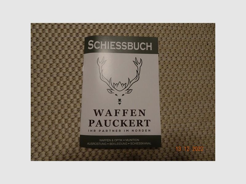 Schießbuch für aktive Sportschützen DIN A6 für 80 Eintragungen