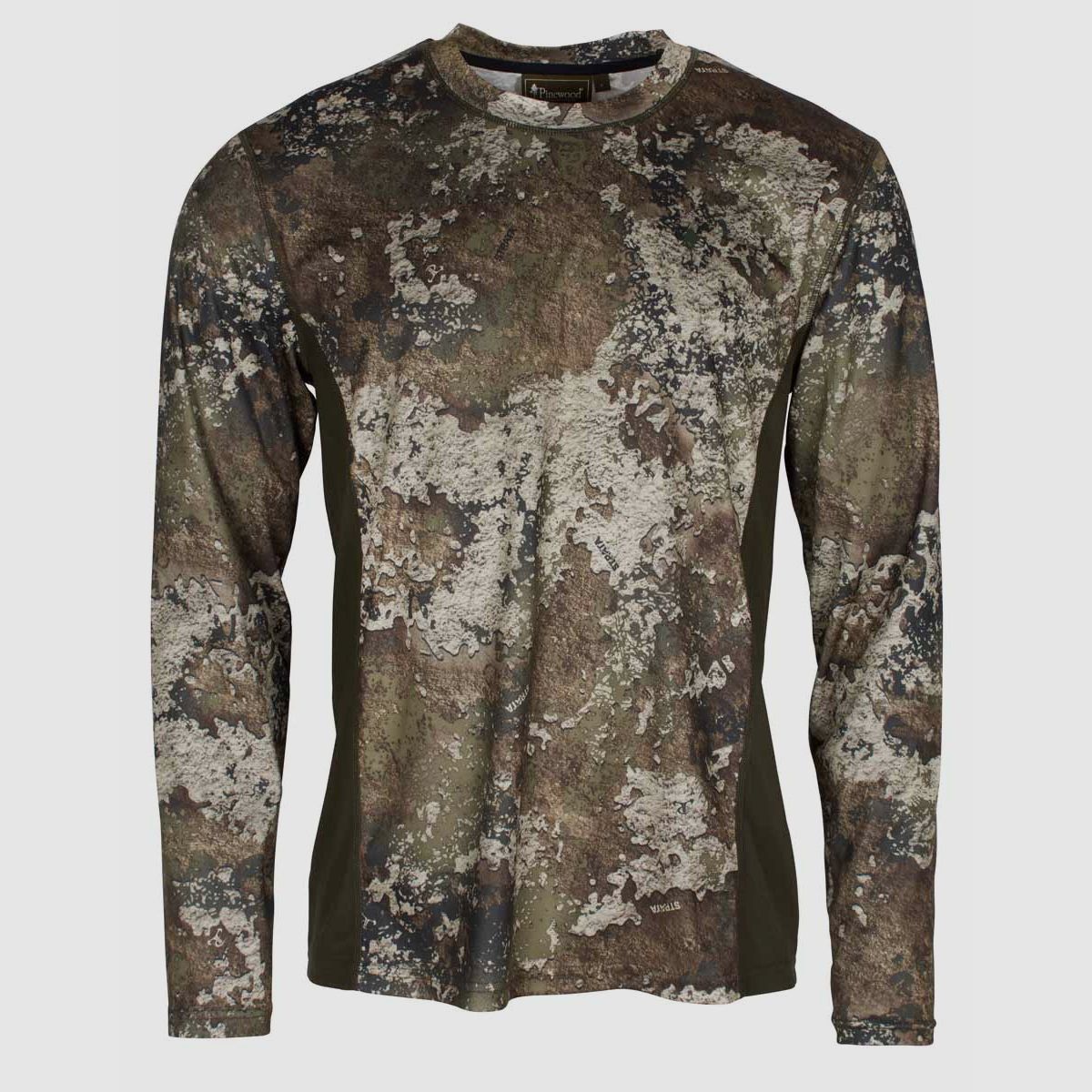 Pinewood Langarmshirt Furudal Strata/Moss Green