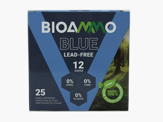Nabój śrutowy BIOAMMO Blue kal. 12/70 – 3,00mm, nr 5 (PL 4) – 32g (1 opakowanie 25szt.)