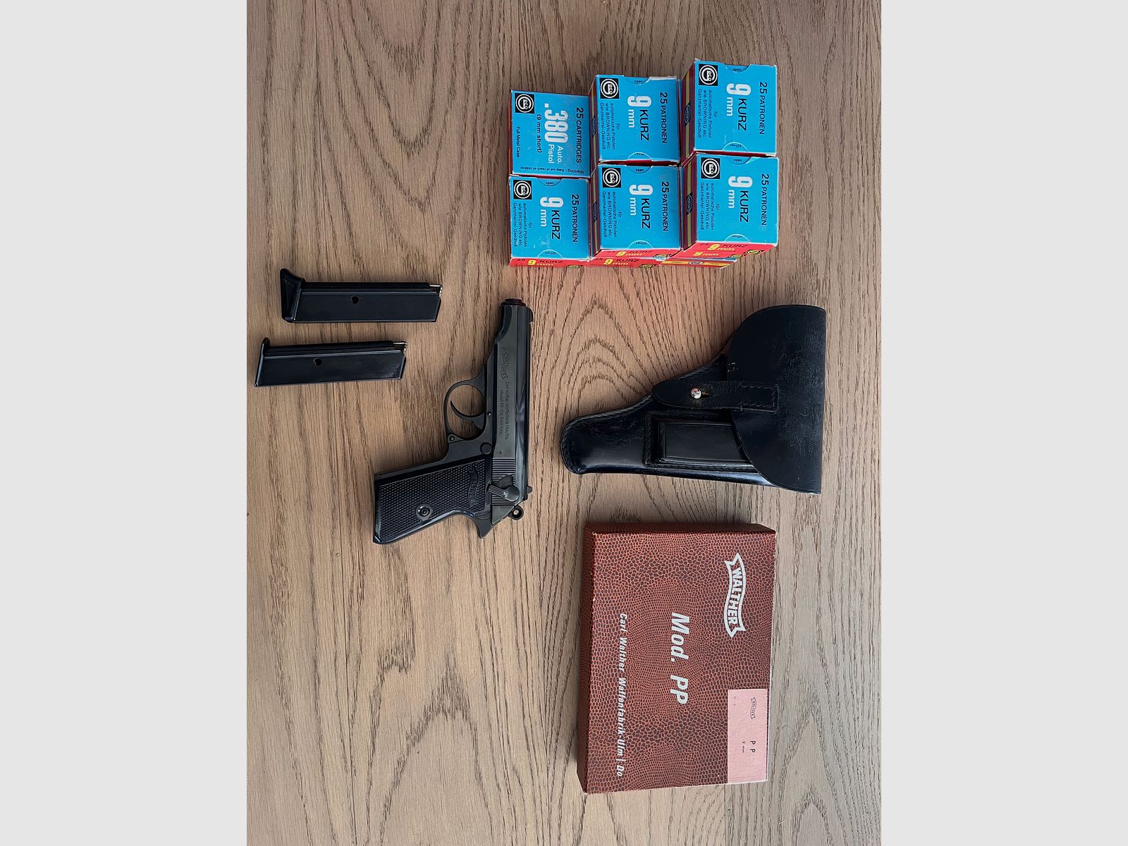 Walther PP 9mm BrowningK incl. munitie