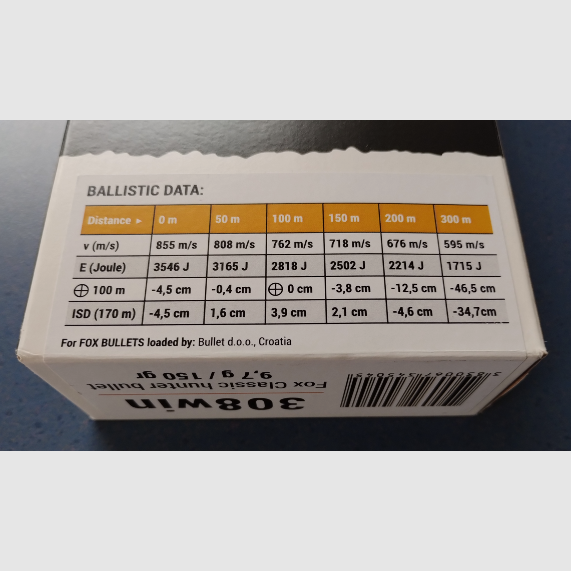 Fox Bullets Hunter Classic .308 Win 150gr 9.7g lead-free