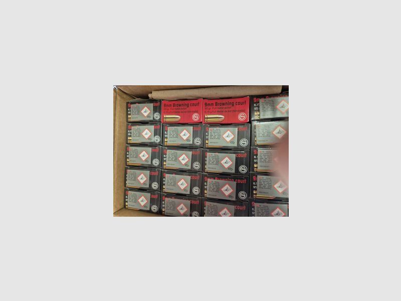 GECO 9 mm Browning short Full Metal Jacket 6,15g/95gr 50 colpi