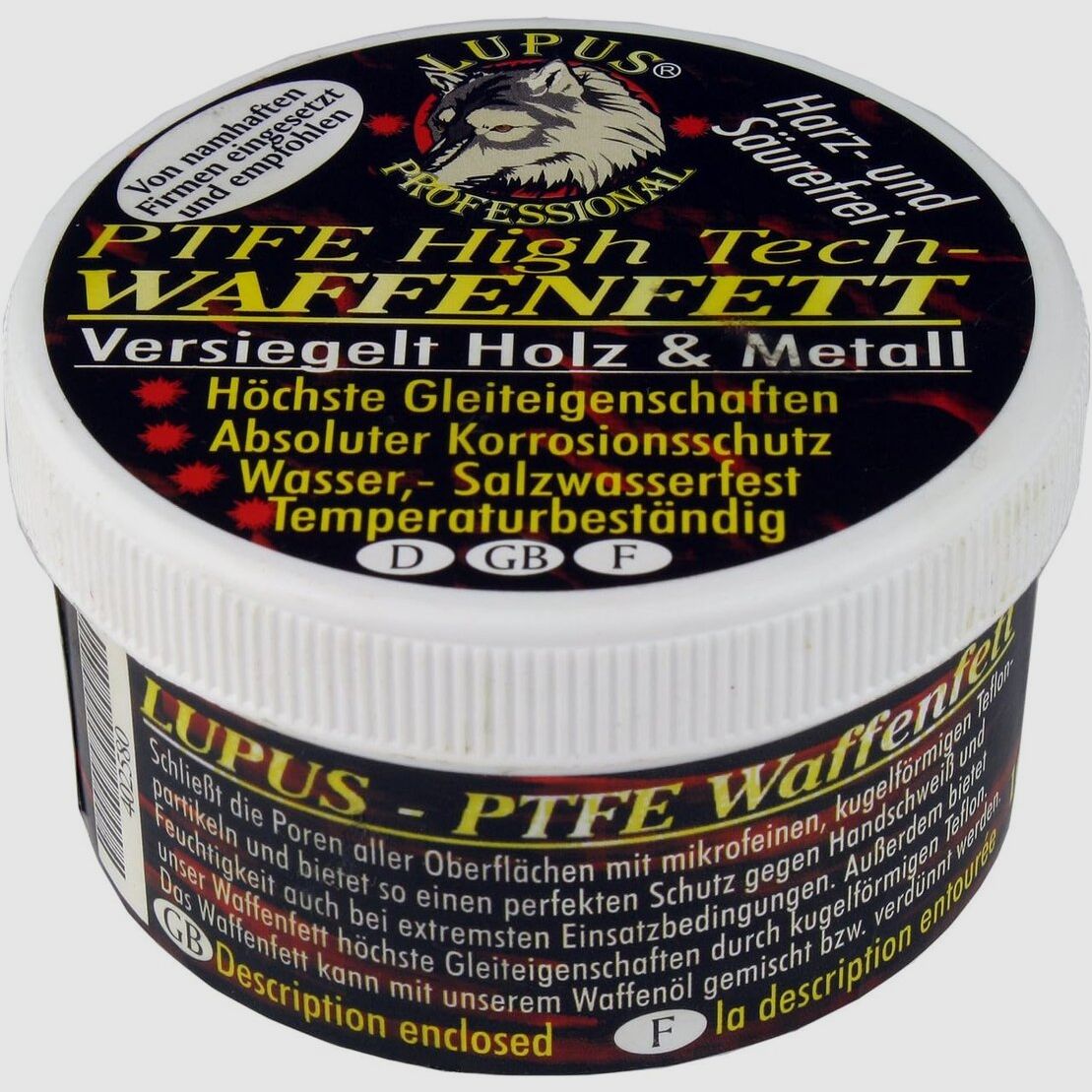 Lupus Professional PTFE High Tech Teflon Grasso per Armi 100 ml