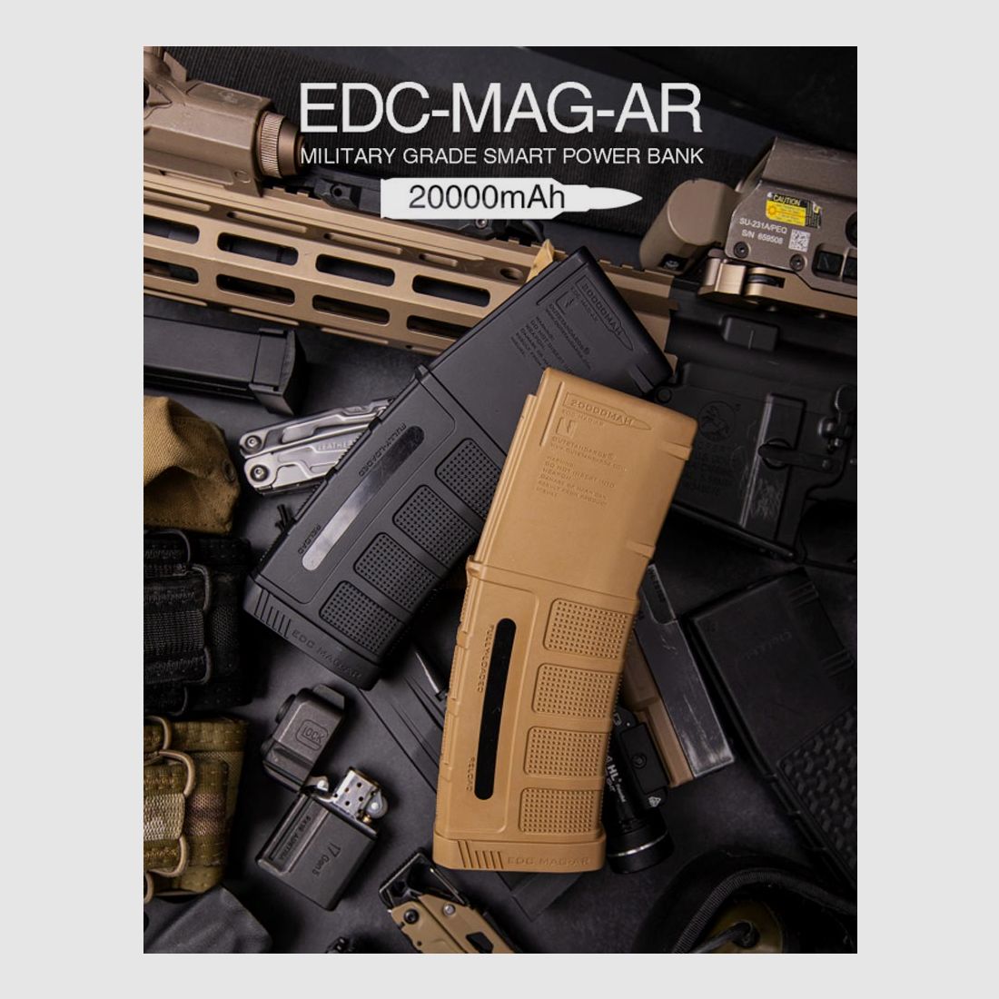 OUTSTANDARDS EDC MAG AR SCHWARZ POWERBANK 20000mAh/76Wh