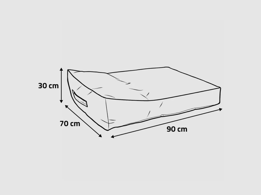 Wasserdichter Antirutsch-Sofa-Kissen Schwarz 600d 90x70x30cm, Bild 4 von 8
