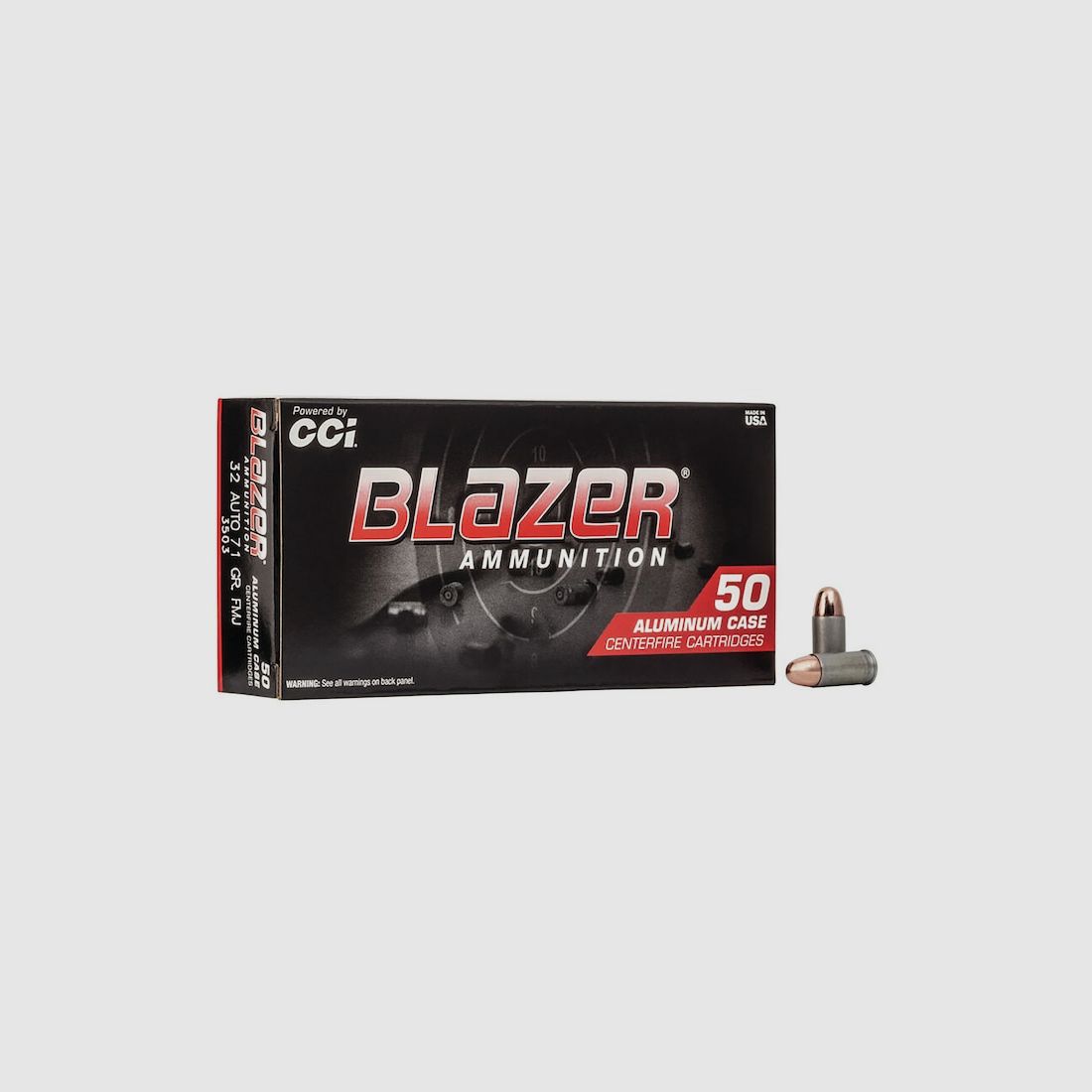 CCI Blazer Aluminum .32 ACP 71GR TMJ 50 cartridges