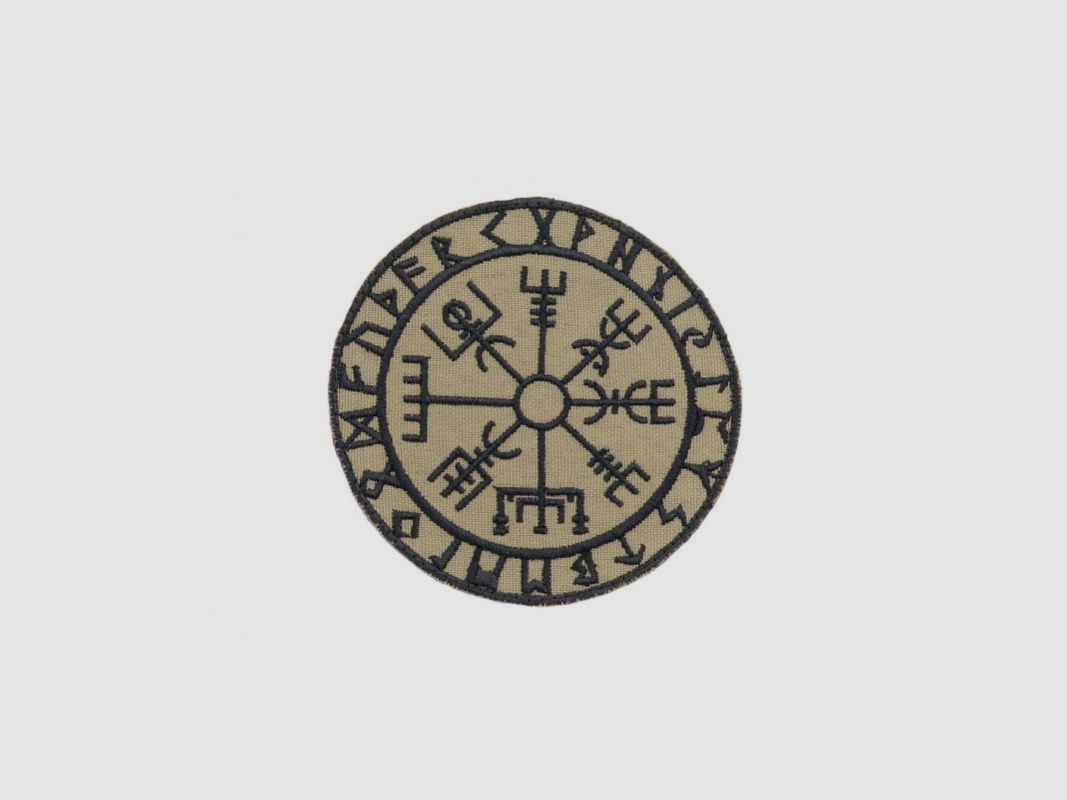 LA PATCHERIA PATCH "VEGVISIR BUSSOLA RUNICA" 9X9 CM BESTICKT