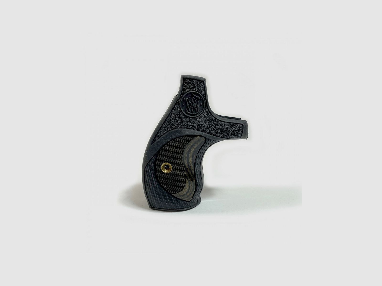 S&W J RUND FALCONIA SCHWARZER GRIFF MIT SILBERBLACK KARO-EINSATZ, Bild 1 von 2