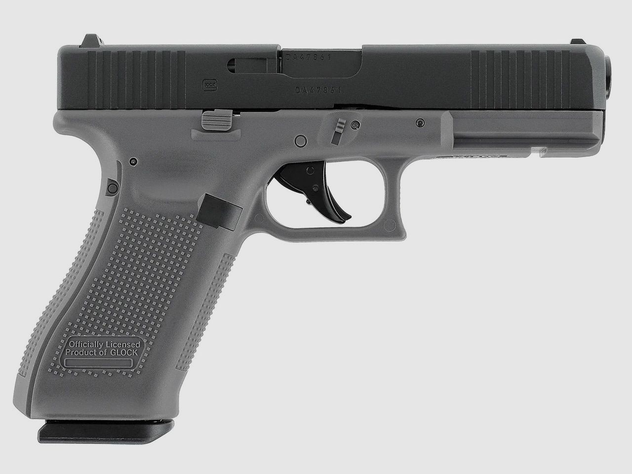 CO2 Softair Pistole Glock 17 Gen5 Tungsten Gray Blow Back Metallschlitten Kaliber 6 mm BB (P18)