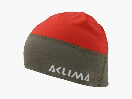 aclima Aclima Beanie LightWool Hunting Safety czerwony ranger zielony