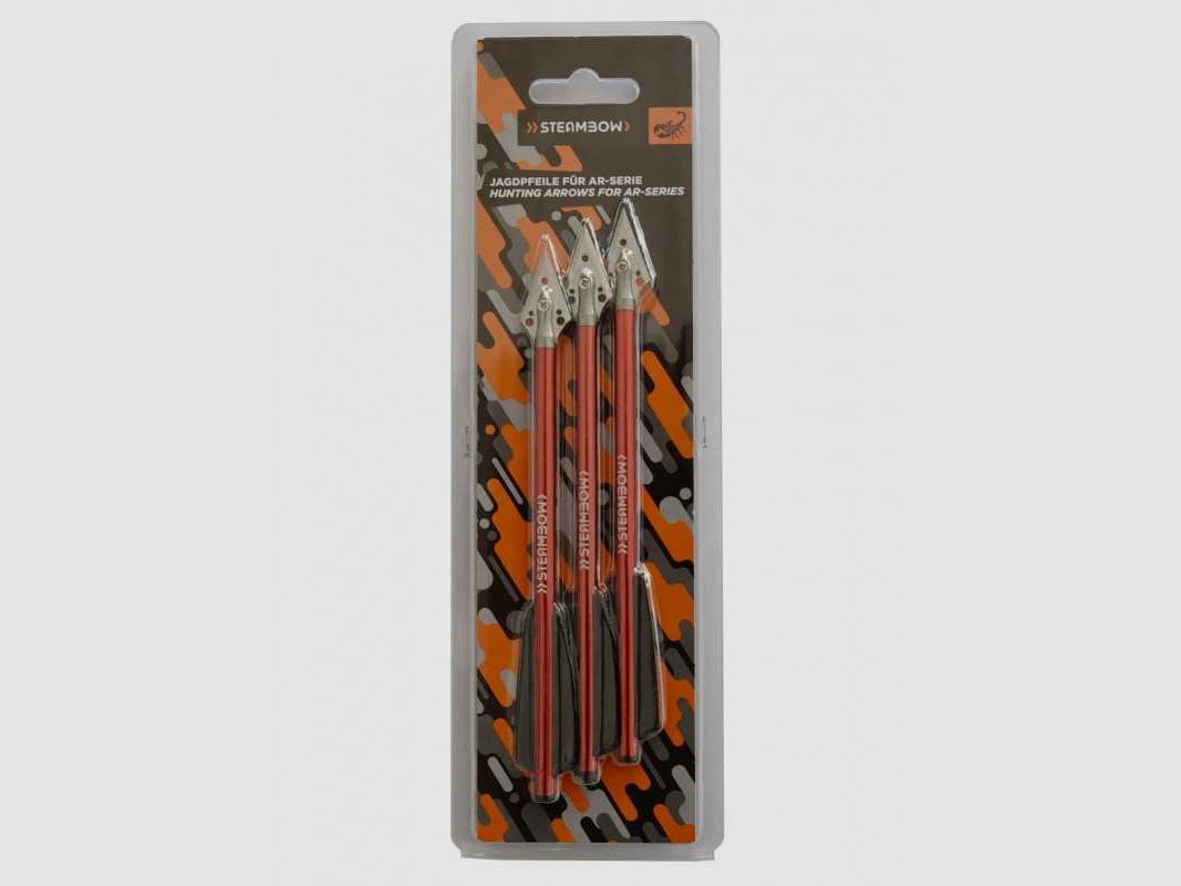 Steambow Jagdpfeile für Stinger Repetier-Armbrustpistole, 3 Stück