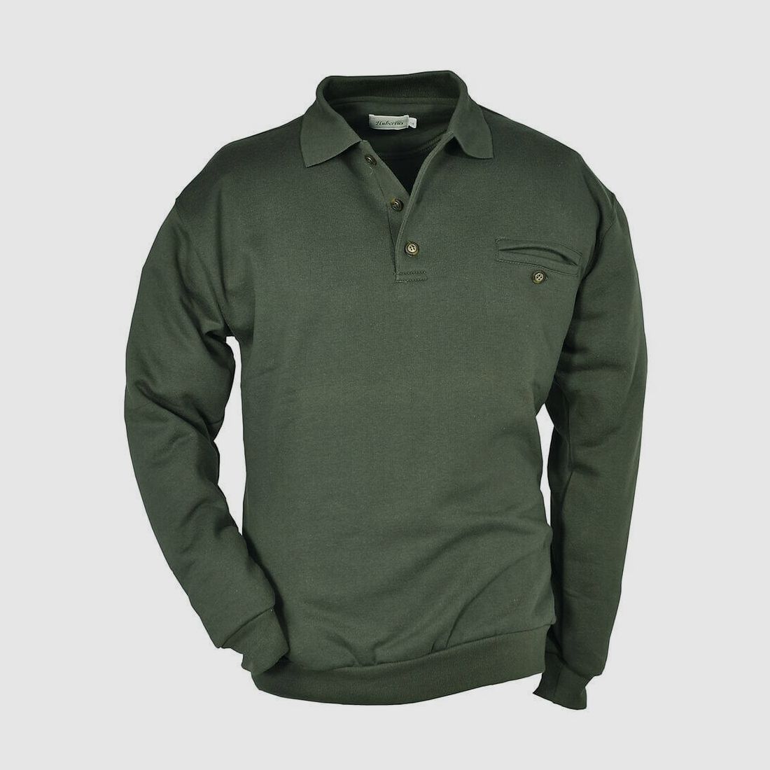 Hubertus Sweatshirt mit Polokragen