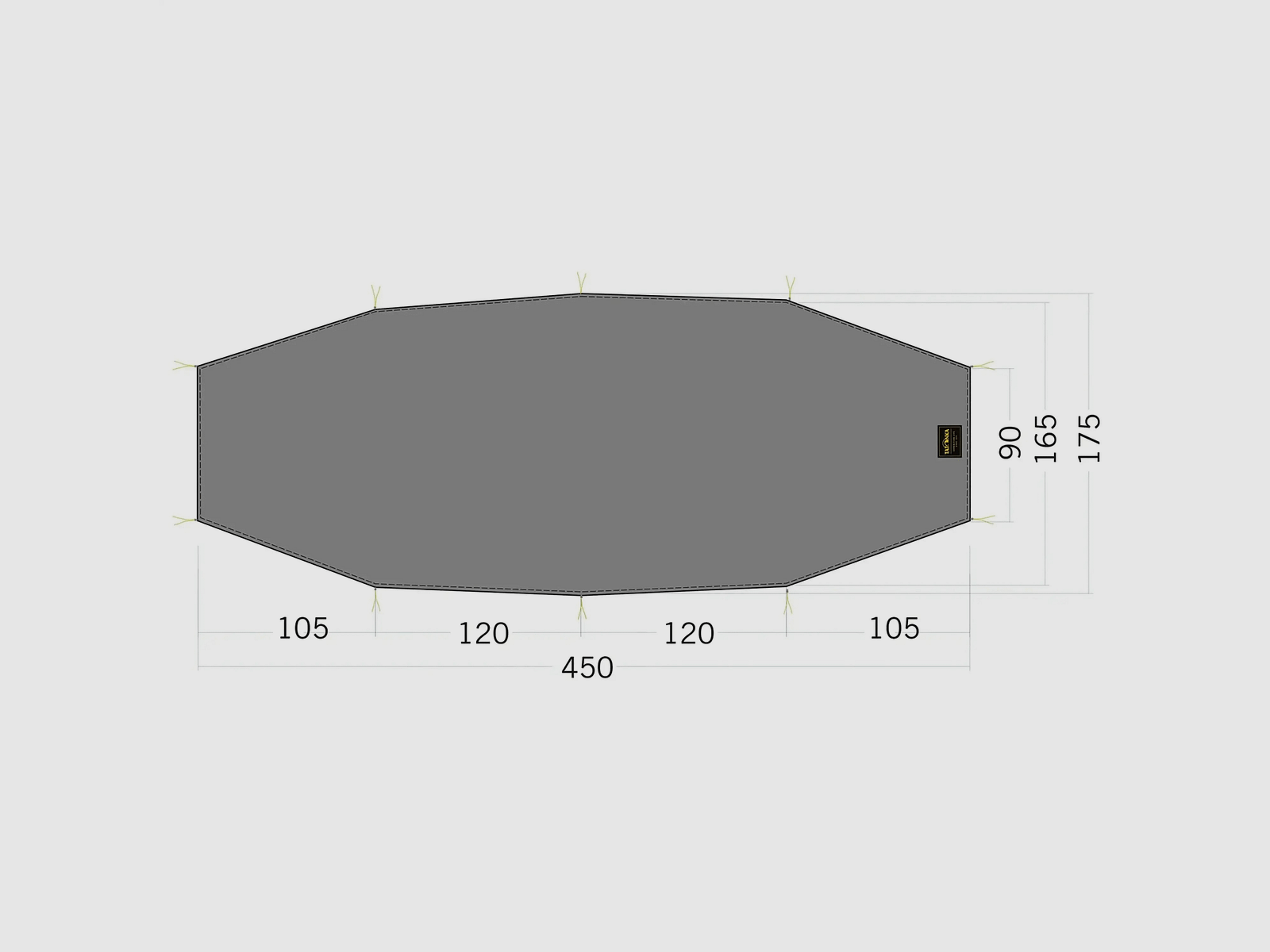 Tatonka Tapis de sol Floor Sheet LT Rokua 3 Gris Pierre Olive
