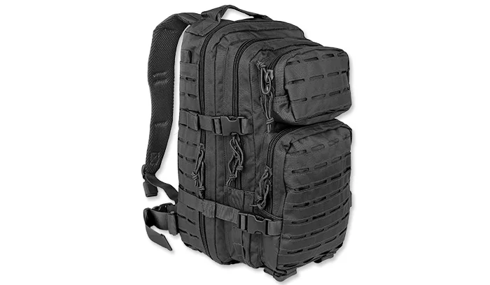 Mil-Tec Small Assault Pack 20 l. Laser Cut – Black – 14002602