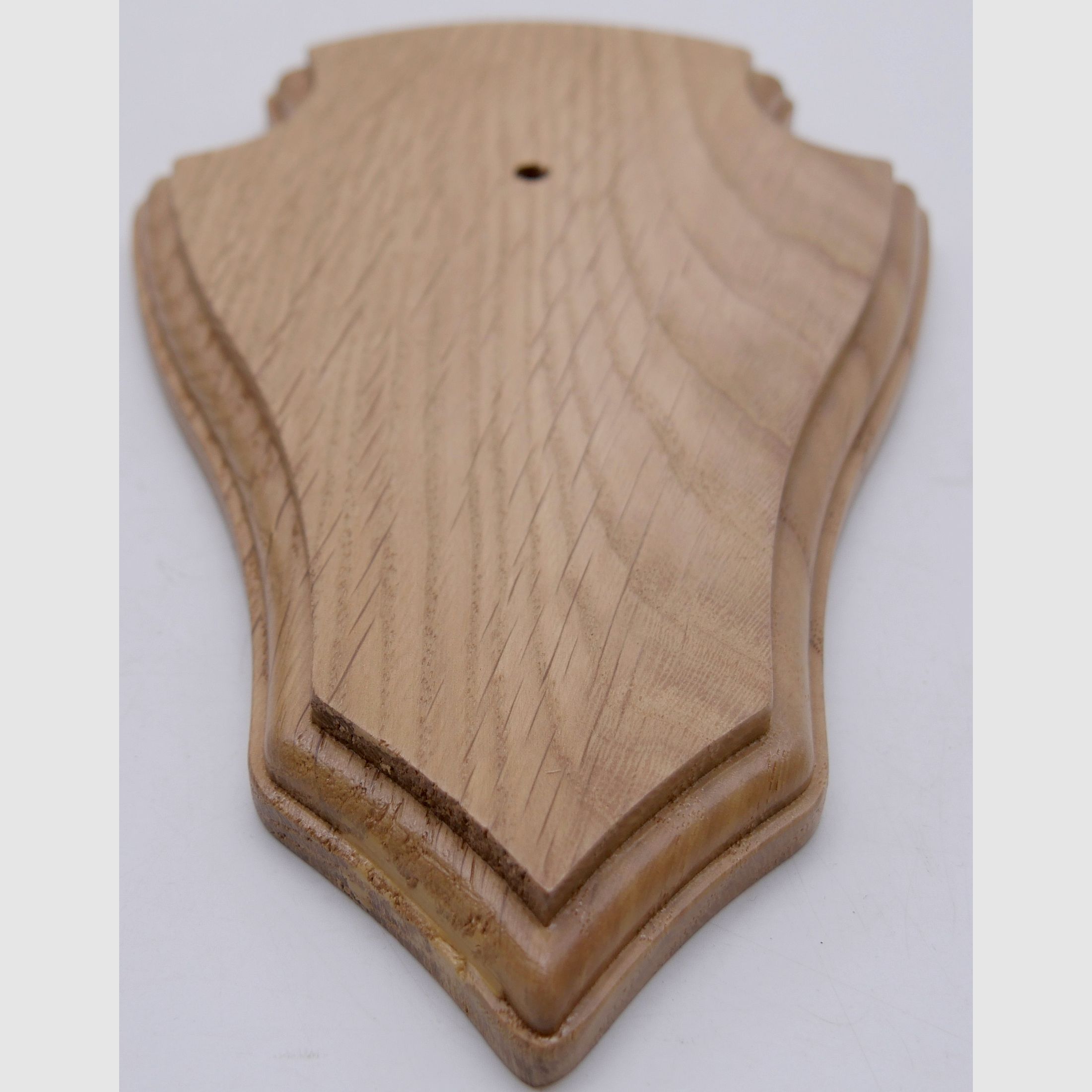 Wappenschilder für Rehtrophäen Doppelfräsung aus Eichenholz Hell 18x11cm