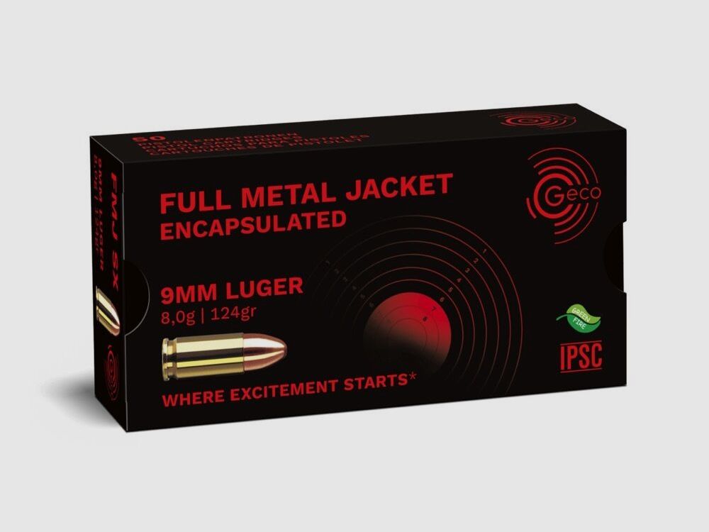 Geco FMJ SX 124grs 50St 9mmLuger