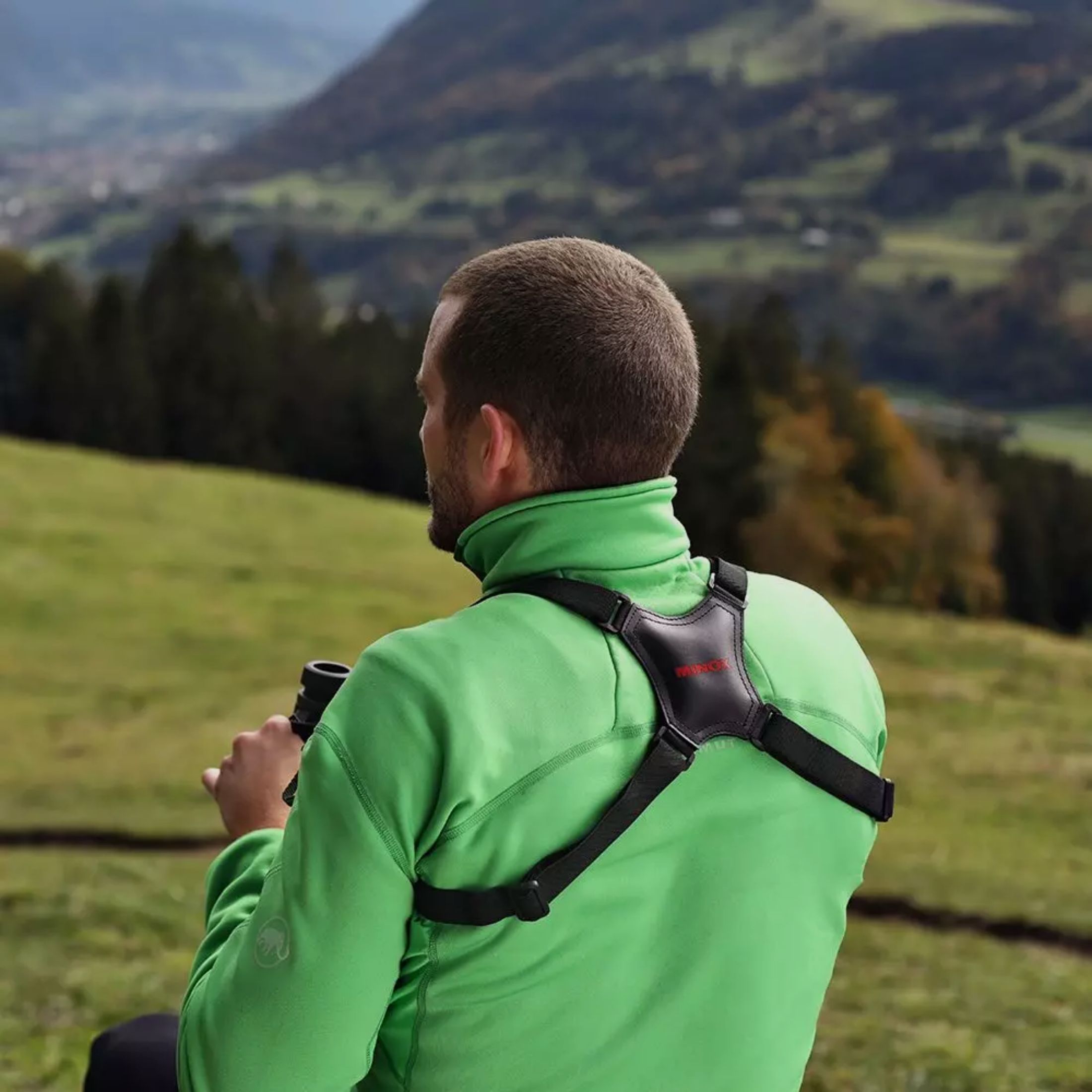 Minox 69760 Cinghia per binocolo professionale nera