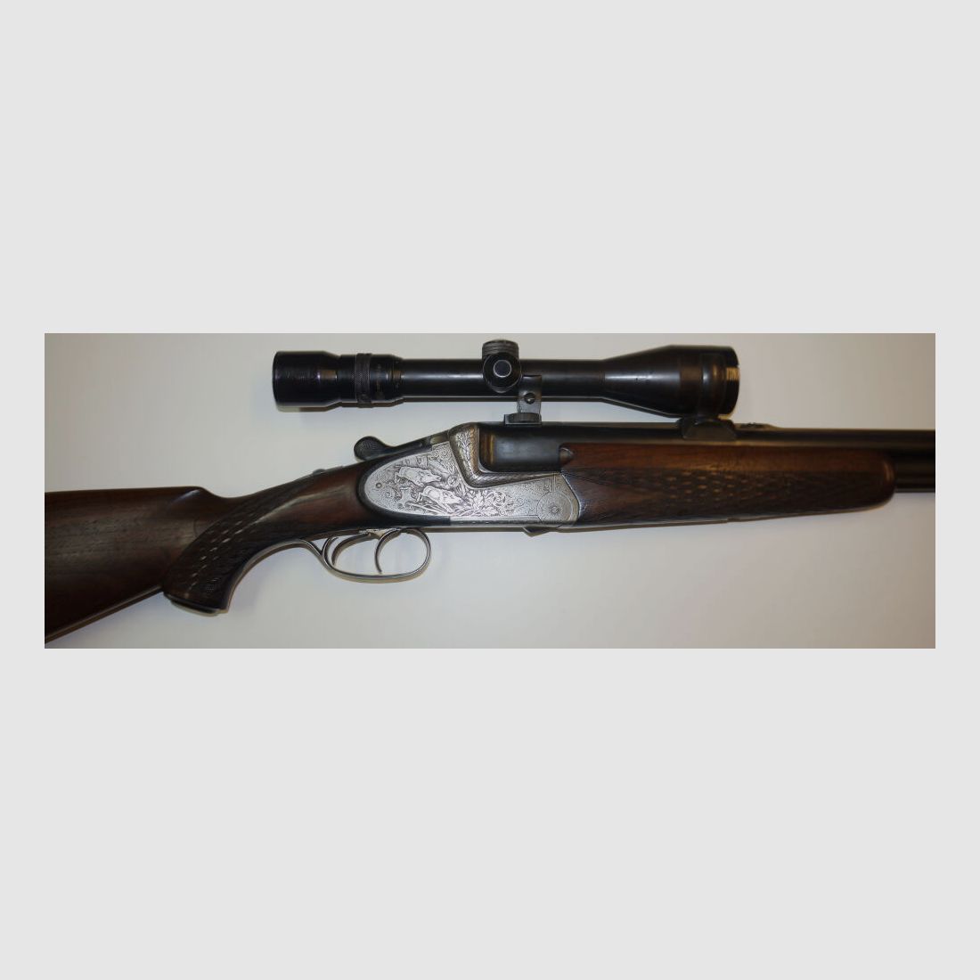 Sodia Ferlach double-barreled rifle, Sodia Ferlach DBR, caliber 12-70 / 9.3x74R, with Kahles HELIA-Super 3-9 x 32