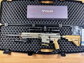 Heckler & Koch HK MR 308 A3 - Sand color - incl. scope Falke 4-16x44 TAC carbon bipod