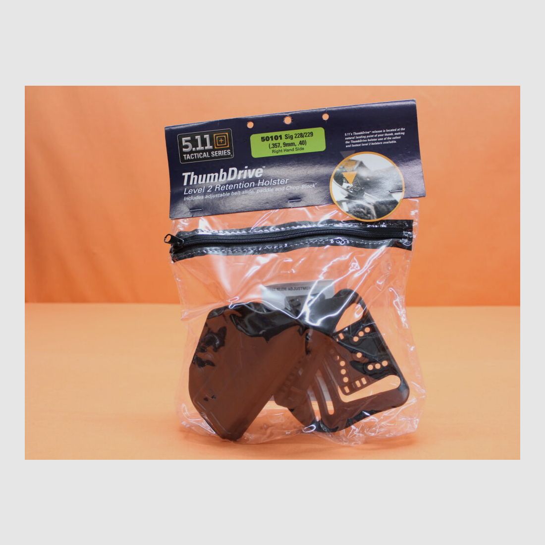 5.11 ThumbDrive Holster (50101) 019 Black: SIG Sauer P228/ P229 (with rail/accessory rail) right hand black