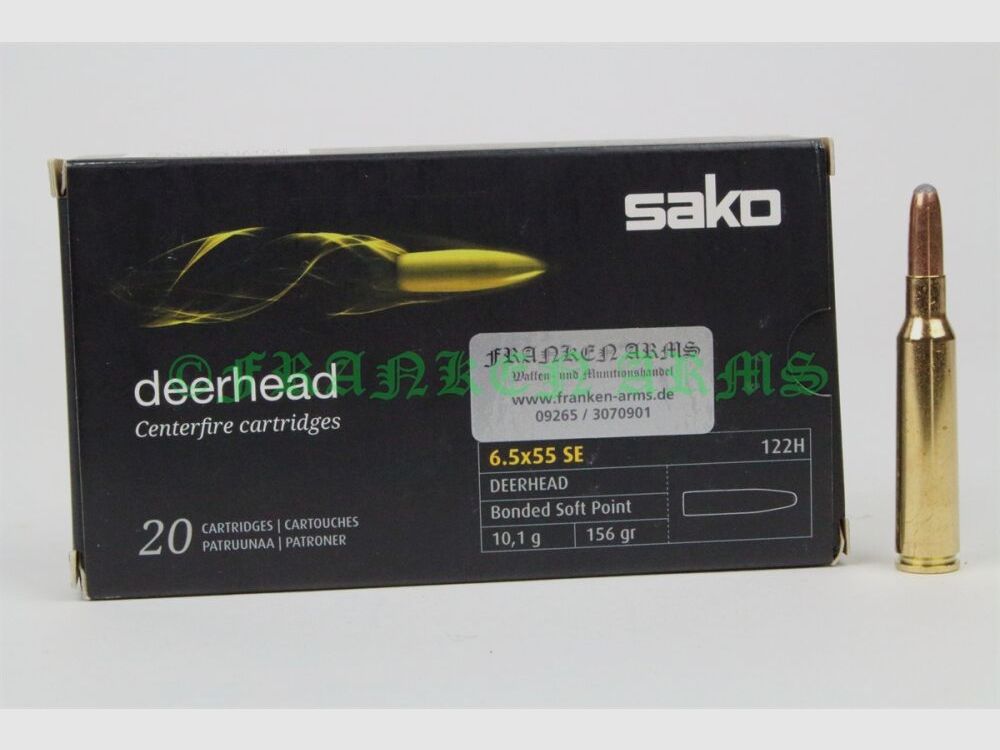 Sako tête de cerf 6,5x55 SE 156gr. 10,1g 20 pièces prix dégressifs