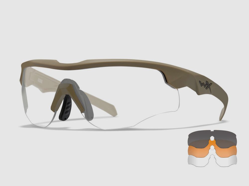 Wiley X WX Rogue COMM tan grau, klar, rost