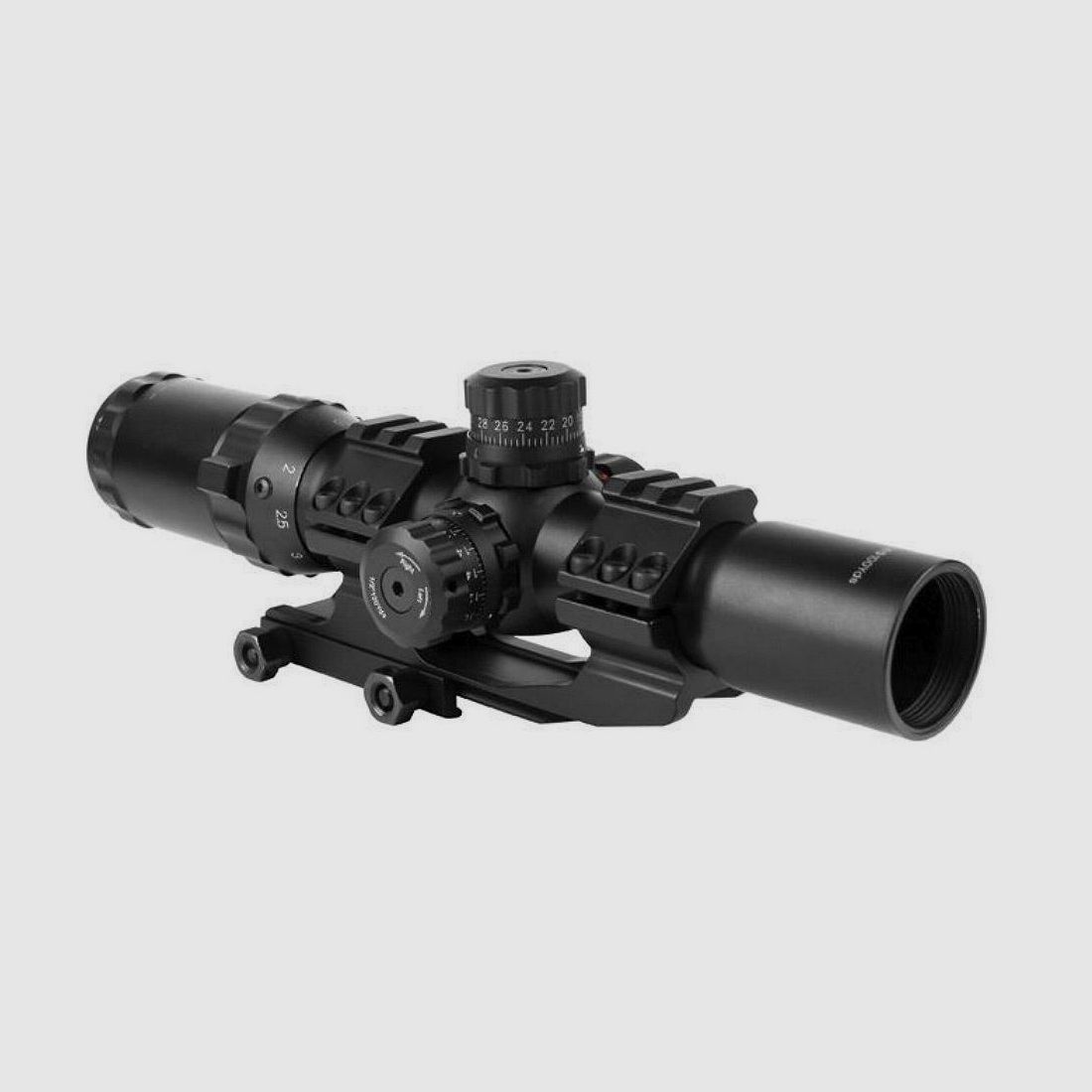 Aim Sports Zielfernrohr 1,5-4×30, beleuchtetes Mildot-Absehen, mit taktischer Montage