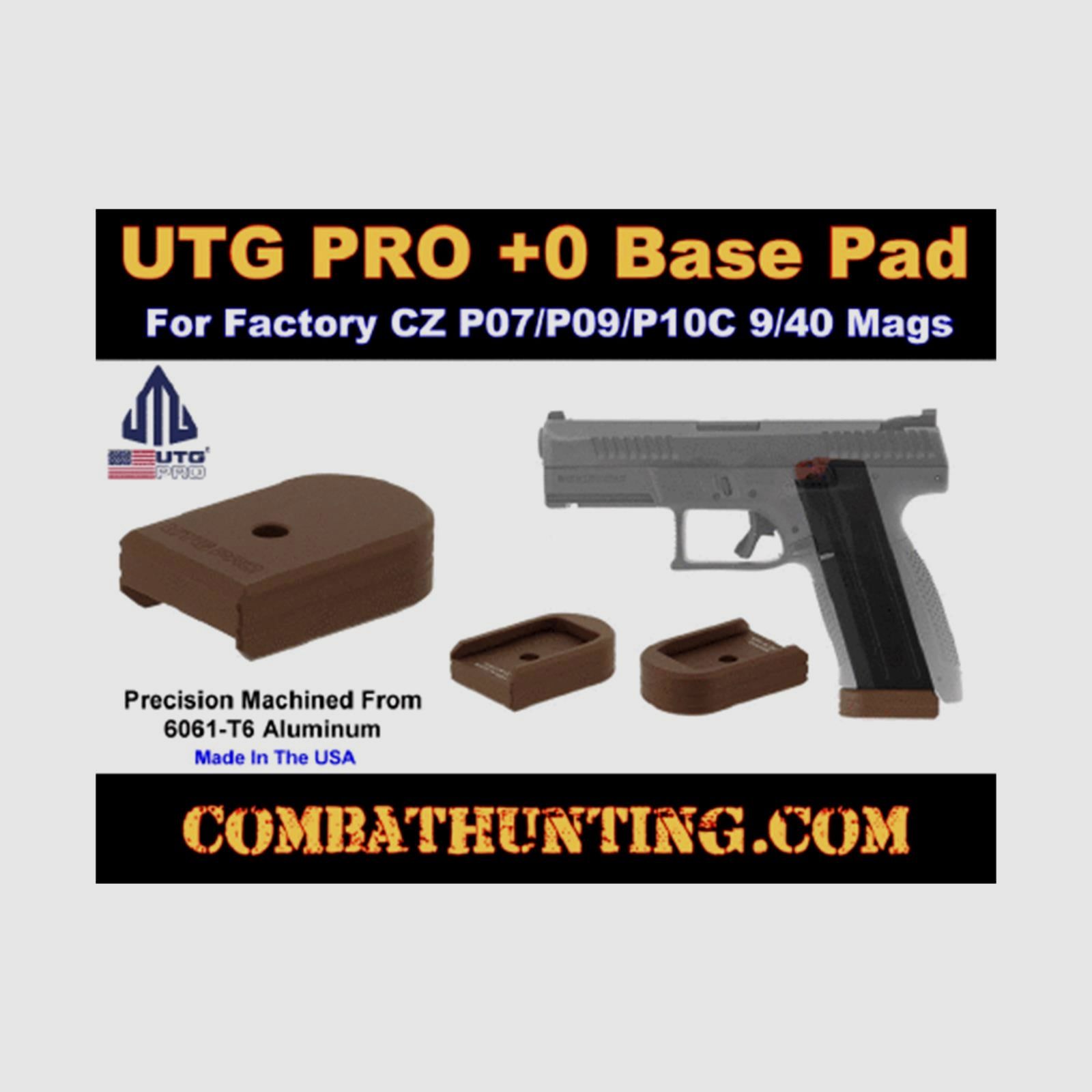UTG PRO +0 Base Pad, CZ P07/P09/P10C, Alluminio bronzo opaco