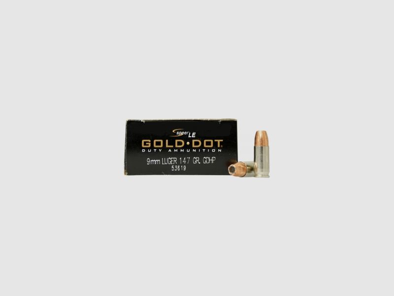 Speer Gold Dot 9mm Luger 147GR GDHP 50 Patronen