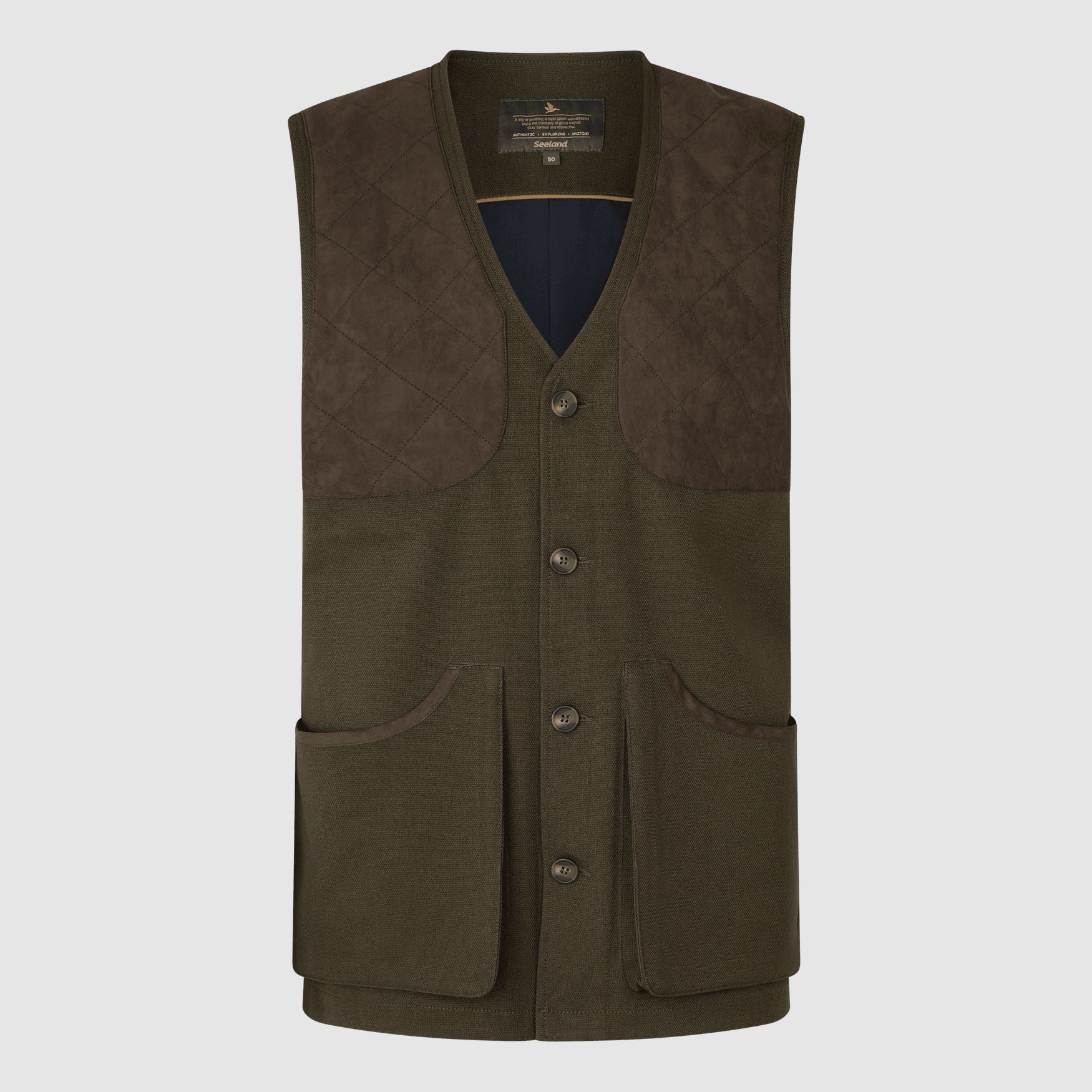 Seeland Woodcock Royale Gilet Uomo Oliva Ombreggiato 50