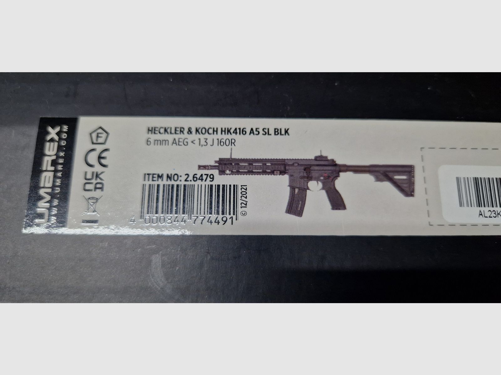 HK416A5 Sportsline + silenziatore + mirino a punto in super stato 6mm AEG