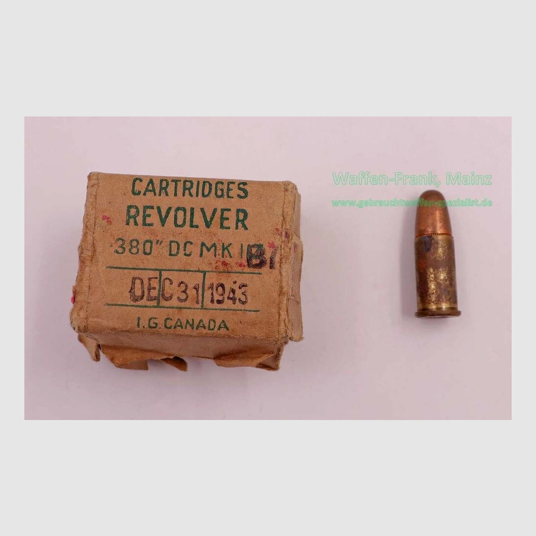 Inglis - Canada munitions de revolver .380MK II