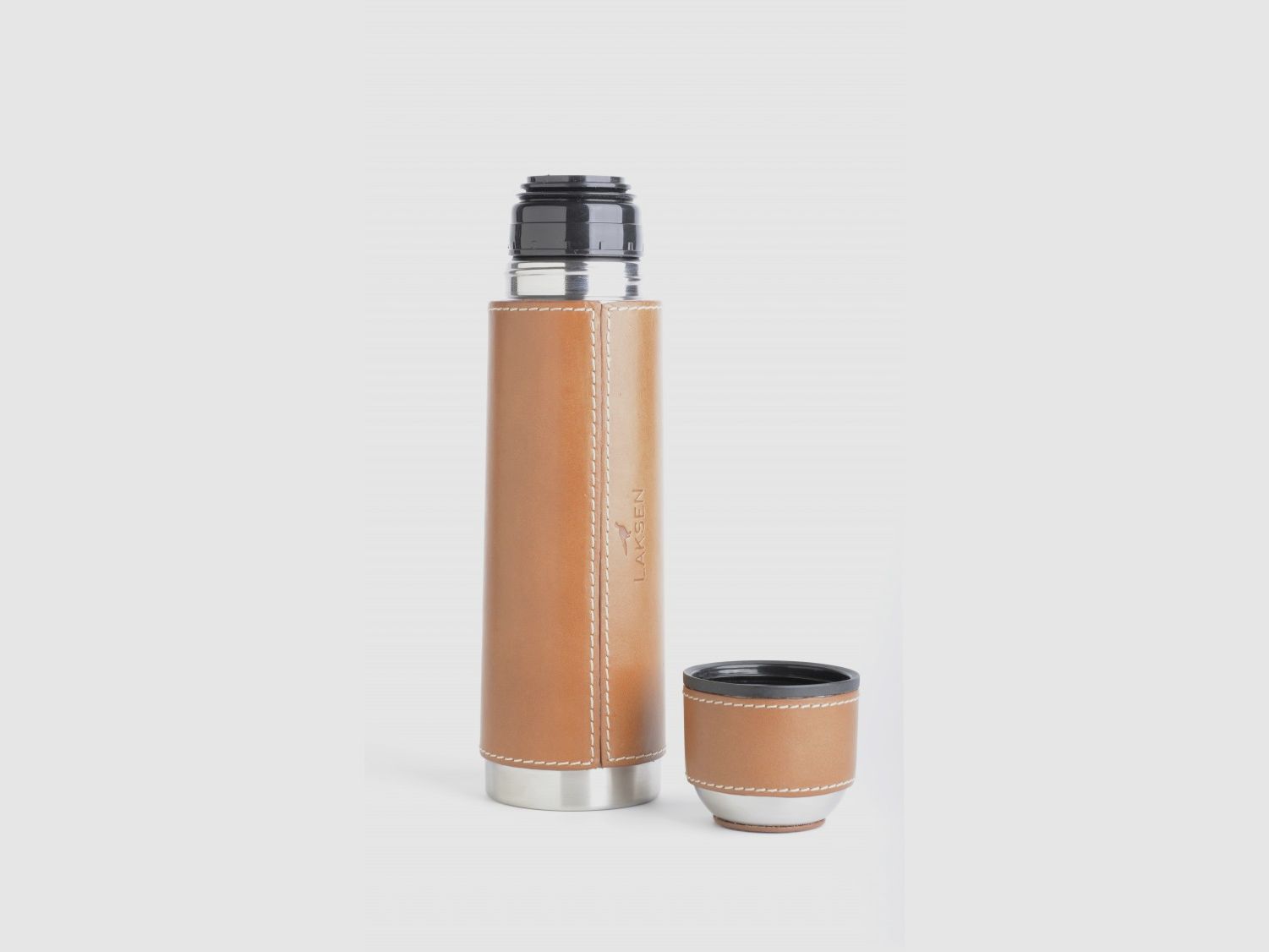 Thermosfles in natuurleer 0,5l, afbeelding 2 van 2