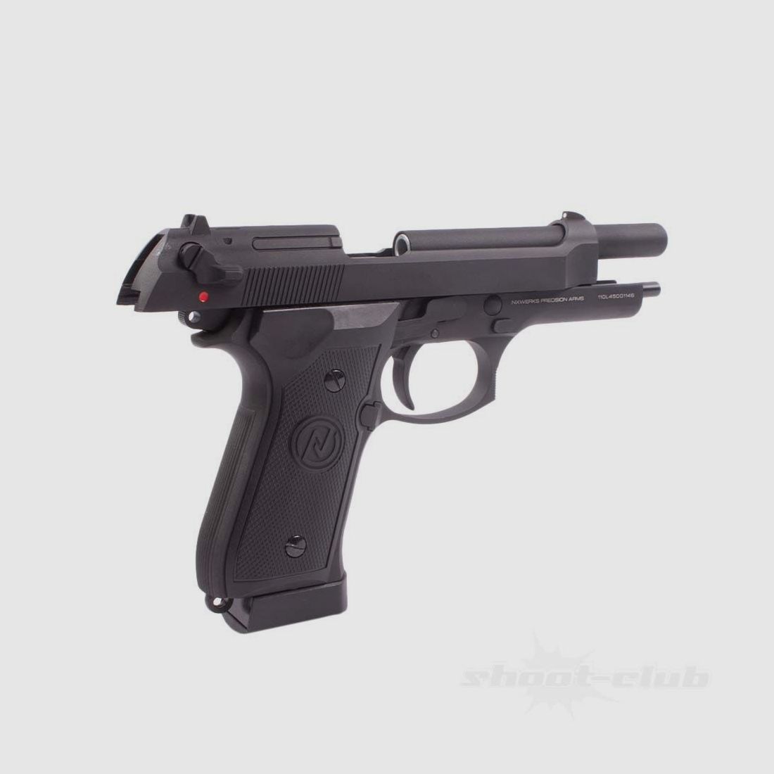 NX92 Premium Classic Co2 Pistole mit Blow Back 4,5mm Schwarz